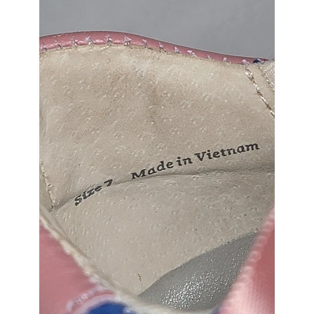 Dolce Vita Notice, Suede & Mesh Size 7 Sneakers Royal Blue w/ pink ribbon lace
